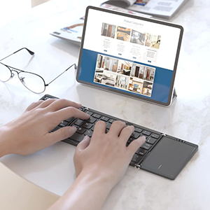 Wireless Keyboard Touchpad – Portable & Foldable